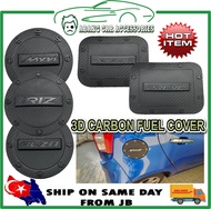 Car Fuel Tank 3D Carbon Cover With 3M Tape/ Perhiasan Penutup Tangki Minyak Kereta Perodua Proton an