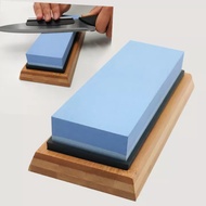 หินลับมีดมีด Professional Waterstones COMBINATION Grit 2000/6000 Whetstone Sharpening พร้อมฐานไม้ไผ่