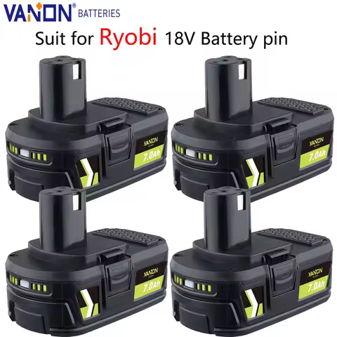 Vanon 2/4Pack P108 7.0Ah 18V One+ Lithium Battery Replace for Ryobi P102 P103 P104 P105 P106 P109 P1