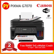 Canon PIXMA G7070  Refillable Ink Tank G-7070 All-In-One Color Printer (Duplex + Wifi + Fax) using GI-70 ink + RM80 TnG