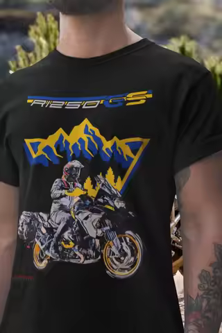 34@EY B/M.W R 1250 GS T Shirt The King of Adventure Motorcycle Tee Boxer ShiftCam Rider Top For b.mw