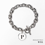 WYE-สร้อยข้อมือ NO.01 ALPHABET CHAIN BRACELET TYPE 01
