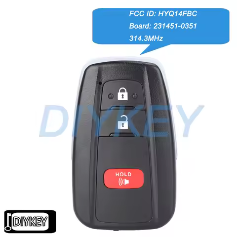 3 Buttons Smart Remote Car Key Fob 314.3MHz for Toyota Prius 2016 2017 2018 2019 2020 2021 FCC ID: H