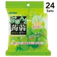 【24入組】ORIHIRO 擠壓式低卡蒟蒻果凍 白葡萄口味 6入