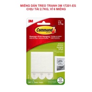 3M COMMANDTM 17201-ES picture hanging sticker - load capacity 2.7kg - Pack of 6 pieces (Imported by 