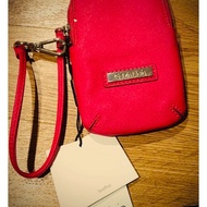[Original] Calvin Klein Genuine Leather Card Phone Coins Purse Wallet Sling Bag Leather Pink -Preloved