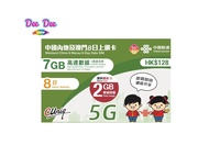 🚚包平郵 中國聯通 8日 12GB高速+512K限速 無限數據 5G 內地 澳門 4G 無限 數據卡 上網卡 電話卡 旅遊卡 無需實名登記 即插即用 支援數據分享 內地無需設定使用Whatspp/Fa