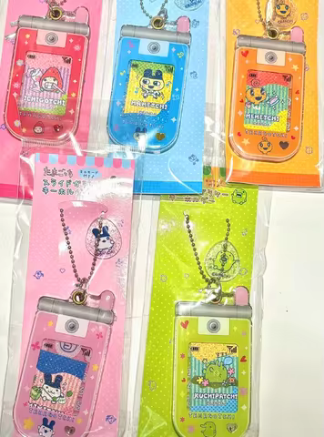 In Stock Genuine Sanrio Co Bandai Tamagotchi Pendant Keychain Card Bag Acrylic Mobile Phone Pendant 