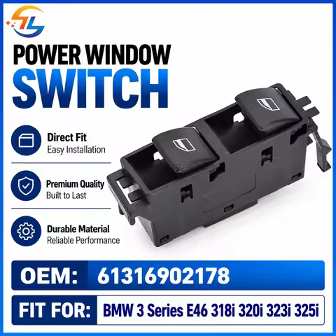 For 1996-2006 BMW 3Series E46 318i 320i 323i 325i 61 31 6 902 178 Front Power Window Control Switch 