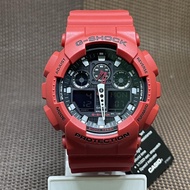 Casio G-Shock GA-100B-4A Red Resin Strap World time Stopwatch Alarm Analog Digital