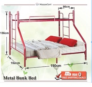 ✔Free Shipping✔Single Double Adult Kids Strong Metal Bunk Bed/Double Decker Bed/Bujang Kelamin Dewasa Budak Katil Bunk Besi Kuat/Katil 2 Tingkat/Space Save / Jimat Ruang