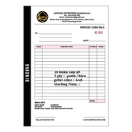 a5 buku resit full color custom (please chat before order)