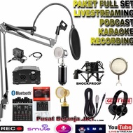 microphone - paket full set mic microphone bm 8000 bm8000 condenser