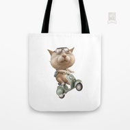 Vespa Paint Canvas Tote Bag
