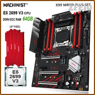 ZFEIO MACHINIST X99 MR9D Motherboard With Inter Xeon E5 2699 V3 With 64GB(4*16G) DDR4 ECC RAM Memory