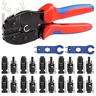 【wiiyaadss1.sg】Solar Crimping Tool Kit For 2.5-6.0Mm2/AWG26-10 Solar Panel PV Cable With 10PCS Male 