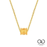 [C & C] Six-Character Prosperity 999 Pure Gold Necklace _ N-CC-A026
