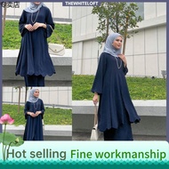 Muslim ✰Readystock Kuntum Kurung Dewasa Haurabelle Ironless Baju Raya Set Ibu dan Anak Kurung Klasik Scallop Baju Kebarung☆