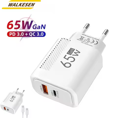 USB Charger 65W Quick Charge Wall Power Adapters Type C Phone Charger For iPhone Xiaomi Samsung Huaw