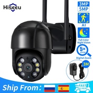 Hiseeu 4K 8MP Smart Wifi PTZ Camera 5x Digital Zoom AI Human Detect Alert Auto Tracking ONVIF CCTV IP Camera Security Protection