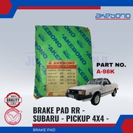 SUBARU - PICKUP 4X4 - Front Brake Pads - AKEBONO - A-98K-