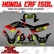 CRF 150L decals sticker, laminated