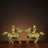 เครื่องประดับกิเลนทองแดงสำหรับเด็กคิริน Qilin บ้านของตกแต่ง Fengshui