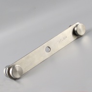 Stainless 304 Penjepit Kaca Sayap Railing Plat Railing Kaca Double Jepit Plat Railing Kaca Jepita