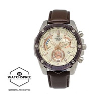 Casio Edifice Standard Chronograph Dark Brown Leather Strap Watch EFR559BL-7A EFR-559BL-7A