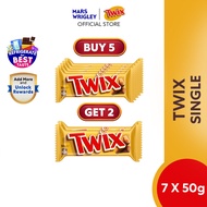 [Buy 5 Free 2] Twix Caramel Chocolate Single 50g Chocolate (Exp: 19 Nov 2025)
