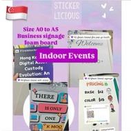 [SG Seller 🇸🇬] A4, A3, A2, A1 Board Printing - Indoor Event Signage Double Side Foam Board Colour Mo