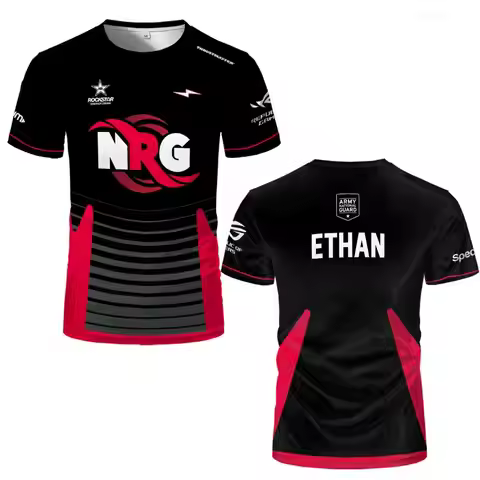 Valorant Esports Short-sleeved Crew Neck T-shirt NRG 10 Year Legacy Jersey Fans Customizable Men's A