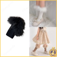 OMG* Baby Cotton Socks Furry Edge Knit Knee  Socks Girl Spring Autumn Dress Socks