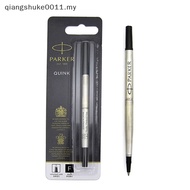 {QM} Parker quink roller ball rollerball pen refill black ink medium nib  *e*