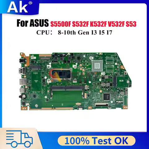 X532FA Laptop Motherboard For ASUS S5500F X532F K532F X532FL K531F S531F X532FAC V532F X532FLC S532F