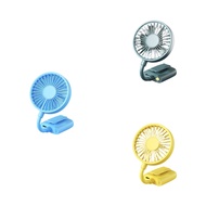 New Mini Usb Clip-on Handheld Fan With Built-in Battery Low Noise Operation 3 Adjustable Speeds Yellow