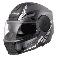 LS2 FF902 SCOPE II OXDY BLACK TITANIUM MIDULAR FLIP UP HELMET