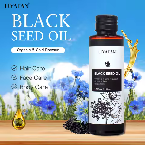 100ml Black Cumin Seed Oil For Hair Care Strengthen Conditions Scalp Cold Pressed Nourishes Nails Sk