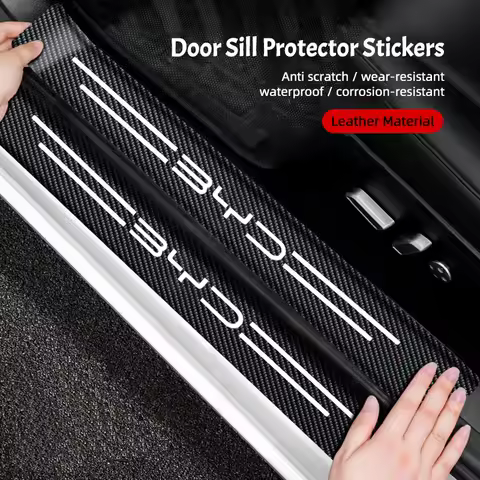 Car Door Sill Anti-scratch Strip Sticker Protection Decal For BYD Atto 3 Yuan Plus Han Tang EV F3 E6