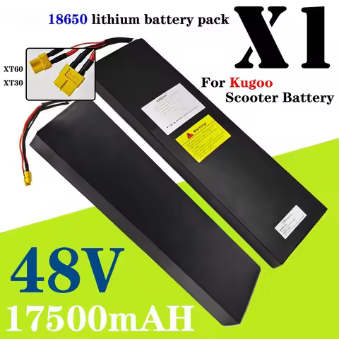 48V 17500mAh Scooter Battery for Kugoo X1/X1 Plus 48V 17.5Ah Lithium Battery pack with BMS