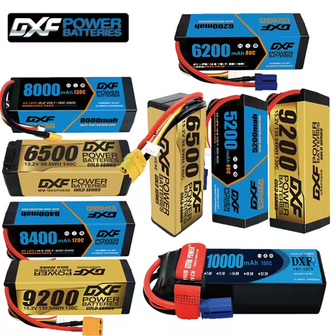 DXF Battery 4S 6S Lipo 14.8V 15.2V 22.2V 5200mAh 6200mAh 6500mAh 7000mAh 8000mAh 8400mAh 9200mAh 100