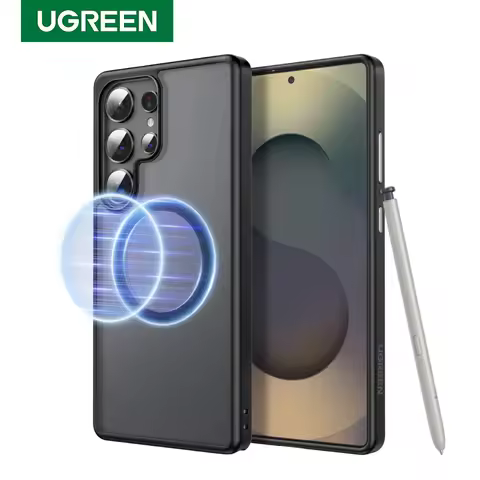 Case UGREEN Samsung S25 Ultra UGREEN For Samsung Galaxy S25 Ultra Magnetic Case Clear/Black S25 Ultr