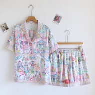 ชุดนอน Muslin Pajamas Silk Satin รุ่น Magical Zoo Fair (N2190 T2190) | ชุดนอนชุดเที่ยวชุดผู้หญิง