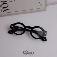 Kacamata Frame Tebal Tipe Moonround Bold Bulat Lensa Bening Engsel Beso Berkualitas
