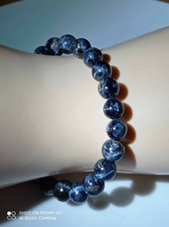 #B449 (item 5) 100% Natural High Quality Dark Blue Pietersite 7.1mm Bracelet (Strong Lighning Pietersite)