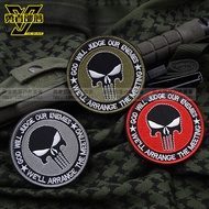[Brave Tribe] Punisher Embroidered Velcro Real CS Morale Badge Armband Chest Sticker Bag Sticker Bad