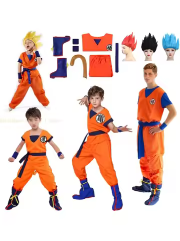 Japan Anime Son Goku Cosplay Costume for Kids Boys Krillin Training Clothes Goku Outfits Cos Super S