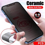 Screen Film For Compatible For iphone 15 14 13 12 11 Plus Pro Max X XS XR XSMAX 8 7 Plus Screen Protector Privacy Ceramic Full Cover Screen Protector Soft Film