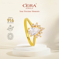 CERA 916 Pear Cut Crown Ring BR9024