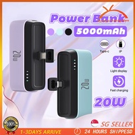 20W Mini PowerBank 5000Mah Fast Charging Powerbank Lightweight Direct Plug-in Power Bank